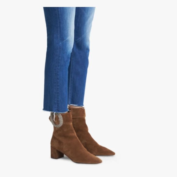 MOTHER | The Mid Rise Dazzler Crop Fray Squeeze it - Picture 4 of 8